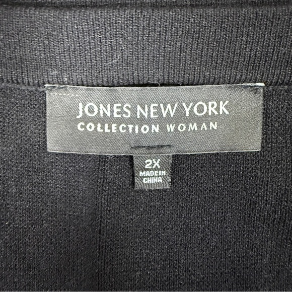 Jones New York Black Pink & White Stretch Knit Pencil Skirt Plus Size 2X - Picture 4 of 6